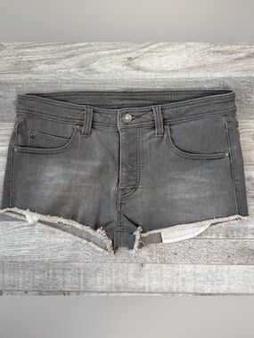 Nasty Pig Men's Grey Denim Micro Short Size 32 Cutoffs, Raw Hem M31